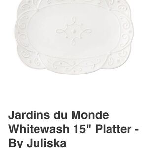 Juliska Jardins du Monde Whitewash Oval Platter